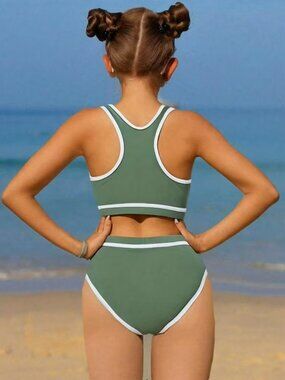 Girls Two Piece Padded Swimsuit Set